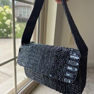 Dark Blue Beaded Bag 💙